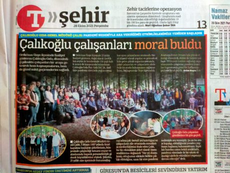 ÇALIKOĞLU ÇALIŞANLARI MORAL BULDU